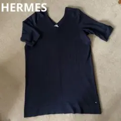 HERMES 36 一回短時間着用 シルクカシミアニットワンピ