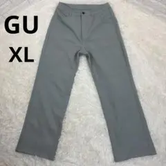 GU グレー　ストレートデニム XL ゆったり　大きなサイズ
