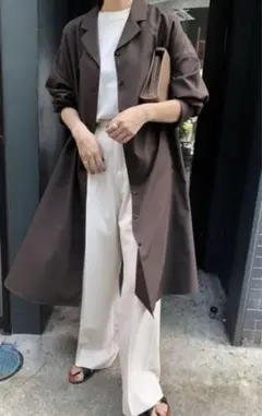 RIM.ARK リムアーク Relax shirt gown Brown 36