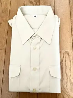 シキボウ クリーム色 長袖ワイシャツ 5B（陸91式）