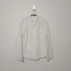 ホワイト長袖シャツ サイズS 綿100%