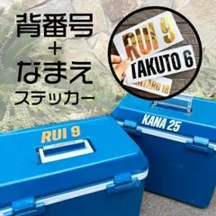【水筒やクーラーボックスに】お名前 ＆ 背番号ステッカー / ボール