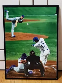 祝ドジャース大谷翔平 2024年MVP獲得！A3サイズポスターフレーム付き