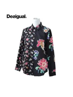 Desigual デシグアル　フラワー　 花柄　ハーフプリント　長袖　シャツ