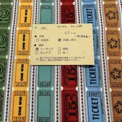 No.64 水通し済み moda チケット柄 65センチ