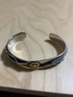 シルバー925 フェザーバングル 彫刻デザイン