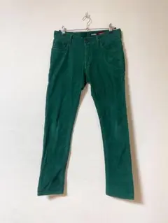 backnumber グリーンスリムフィットデニムパンツ