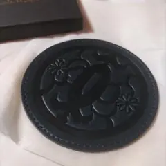 鍔　レザーコースター　ネイビー　２