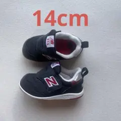 14cm New Balance 313 ブラック/レッド スニーカー