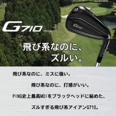 PING G710 アイアンセット 6本 カーボン シャフト R ピン ブラック