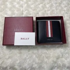 BALLYバリー 二つ折り財布　お札　カード　新品箱付き　ブラックラインL