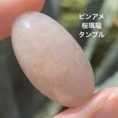 6. ピンクアメジスト 桜瑪瑙 共生 タンブル