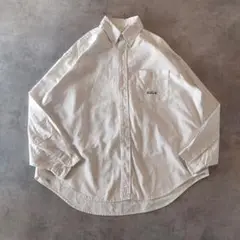 GAP オールド ギャップ 無地シャツ 古着 90s 刺繍 M 白 14825
