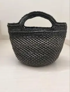 最終値下げ　ハンドメイド　スズランテープバッグ　黒（難あり）