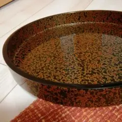 津軽塗 丸盆