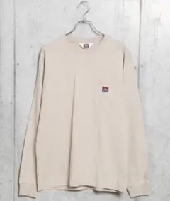 BEN DAVIS/ベンデイビス 無地 ポケット ロンT ベージュ