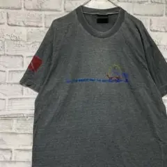 USA製90sヴィンテージTシャツ！シングルステッチ　グレー半袖古着　XL722