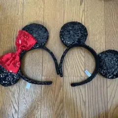 ミニー ディズニー スパンコール カチューシャ ミッキー