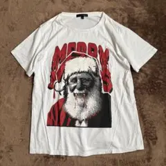 +graph モダン サンタ Tシャツ Mサイズ ホワイト