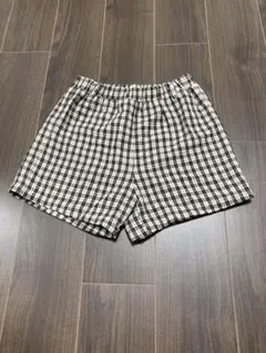 白黒チェック ハーフパンツ シイーン 11-12y 140