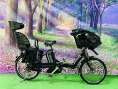 ❷4661 子供乗せ電動自転車ブリヂストン3人乗り20インチ良好バッテリー