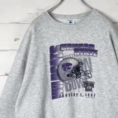 デルタ スウェット USA製 コピーライト 1997 プリント グレー XL