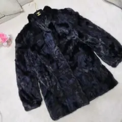 サガミンク 高級ファー ロングコート ジャケット ふわふわ 光沢 艶感 ドレス