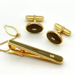 美品 Daks ダックス カフスボタン ネクタイピン ゴールド 金メッキ