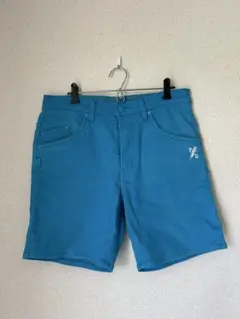 PEARLYGATES青色ショートパンツ サイズ4 ロゴ入り
