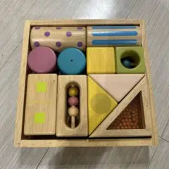カラフルな木製積み木セット エドインター