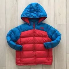 ノースフェイス子供キッズ600フィル赤青レッドブルーダウンジャケットパーカー
