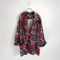 80's 90's デザイン古着 USA製 ビンテージ 花柄ジャケット
