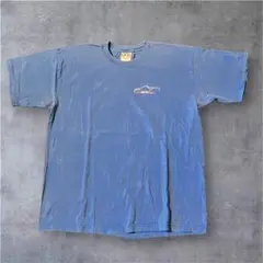 00s US古着　BAY SIDE アメリカ製　ヘビーウエイト　ブルーTシャツ