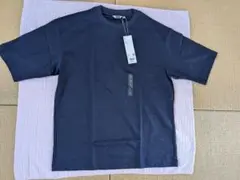 UNIQLO エアリズムコットン オーバーサイズTシャツ 5分袖　ネイビー L