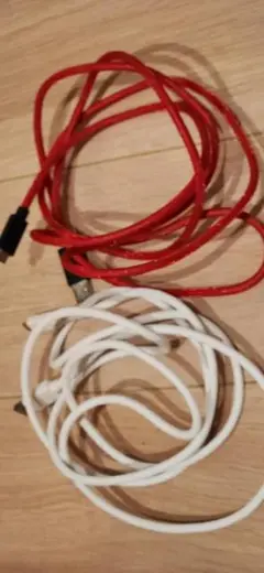 USB Type-A & USB Type-C 赤白ケーブル2本セット 2m弱