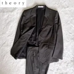 theory セットアップ スーツ 黒 ストライプ S相当 1B ウール 高級感