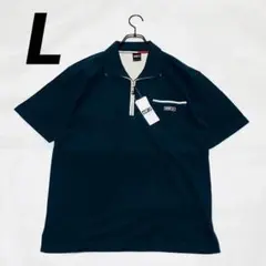 タグ付き新品　エルフ ハーフジップ ポロシャツ L ネイビー系 モータースポーツ
