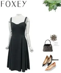 極美品★FOXEY/フォクシーニューヨーク ノースリーブワンピース