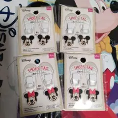 【新品未開封】上履きタグ　シューズタグ　４点セット　ミッキーミニー