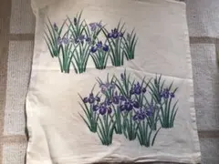 紫色の花デザイン座布団カバー3枚