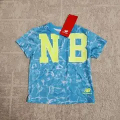 【タグ付き】new balance タイダイ柄 Tシャツ　ブルー 100cm