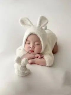 ニューボンフォト うさぎ 衣装 うさ耳