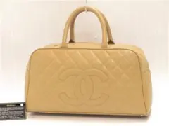 シャネル キャビアスキン ボーリングバッグ ボストンバッグ 18657505