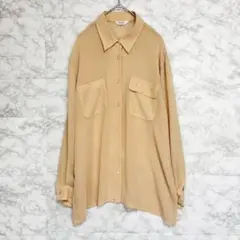 透け感 長袖シャツ/レギュラーカラー 胸ポケット ゆったり ノームコア 薄手