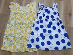 WILLMERY レモン柄と水玉模様のワンピース2点セット　サイズ130