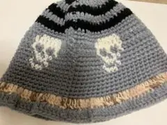 いいね不要 Y.A.R.N. Handmade Knit hat スカル