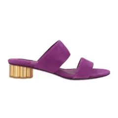 新品Salvatore Ferragamoフェラガモメタリックローヒールサンダル