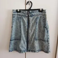ジーンズ素材 ミニスカート ジッパー付き