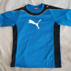 PUMA メッシュ Tシャツ 青/黒 100cm~
