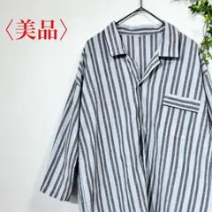 ❤️美品❤️ストライプ Mサイズ ルームウェア パジャマ メンズ シャツ 半袖
